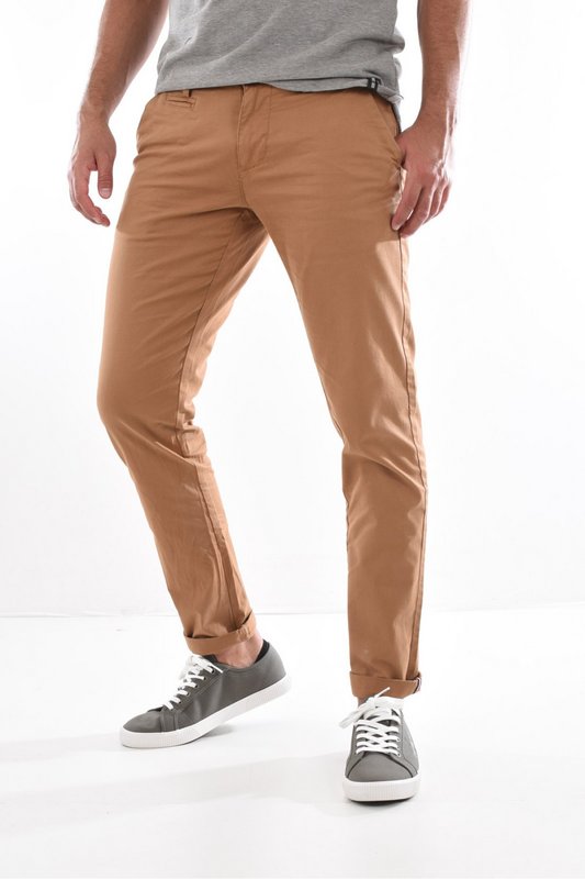 JUST EMPORIO Pantalon Chino Coton Stretch  -  Just Emporio - Homme CAMEL 1101248